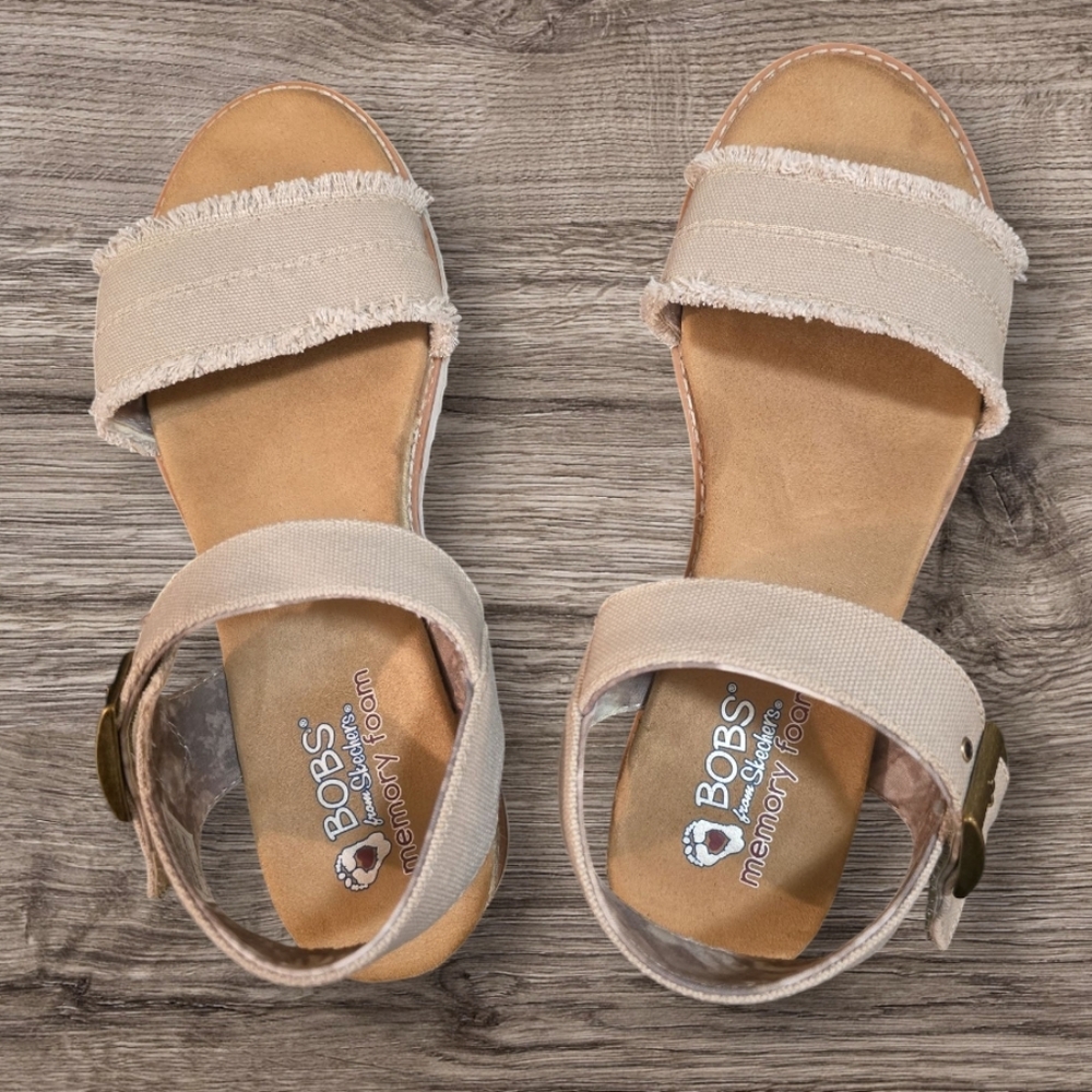 Bobs By Skechers Women's Cream Sandals